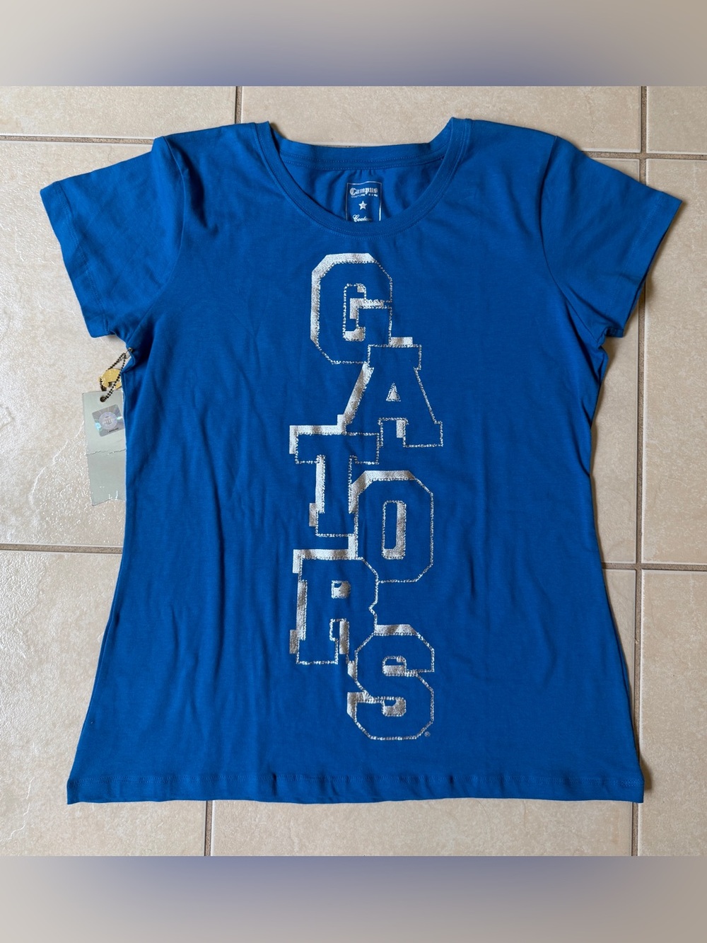 Campus Couture Shirt Size Sz XL Florida Gators Embellished Blue Short Sleeve NEW